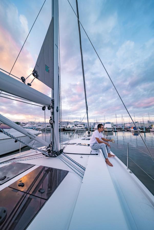 Sea Breeze With Luxury Yacht On Bay Botel